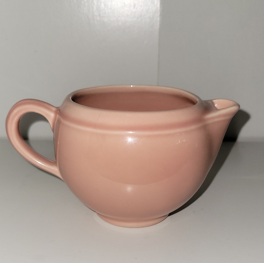 Early California Authentic Vernonware Teapot Pink USA Vintage